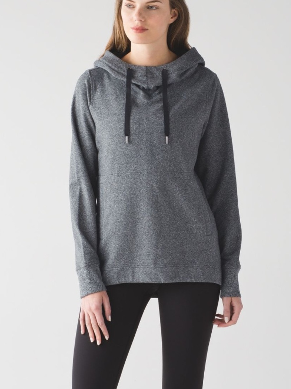 Lululemon Women’s Heather Gray Hooded Pullover Sweatshirt